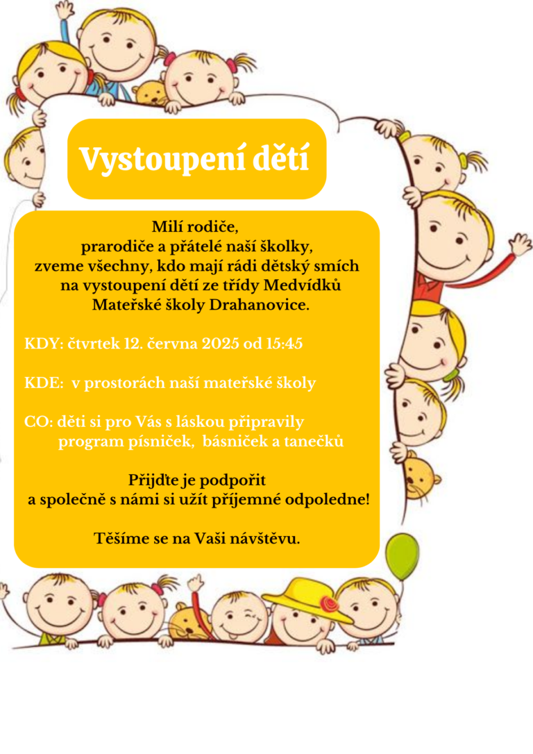 Vystoupení dětí v MŠ Drahanovice