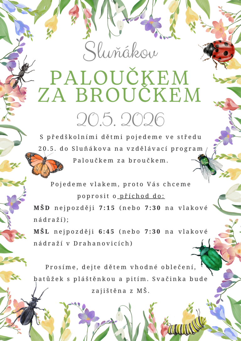Sluňákov – Paloučkem za broučkem